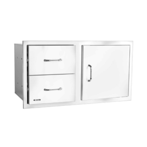 30" S/S Single Storage Door w/ 2 Drawer Combo w/ Reveal
