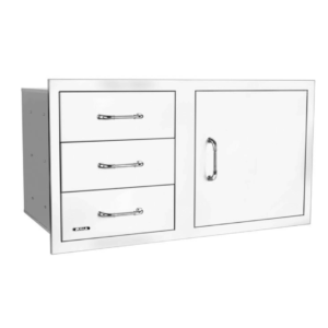 38" 3 Drawer Door Combo w/ Reveal