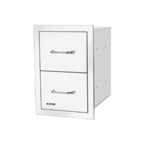 Stainless Steel Double Drawer w/ Reveal