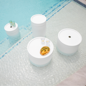 Ripple wide table with Umbrella hole
